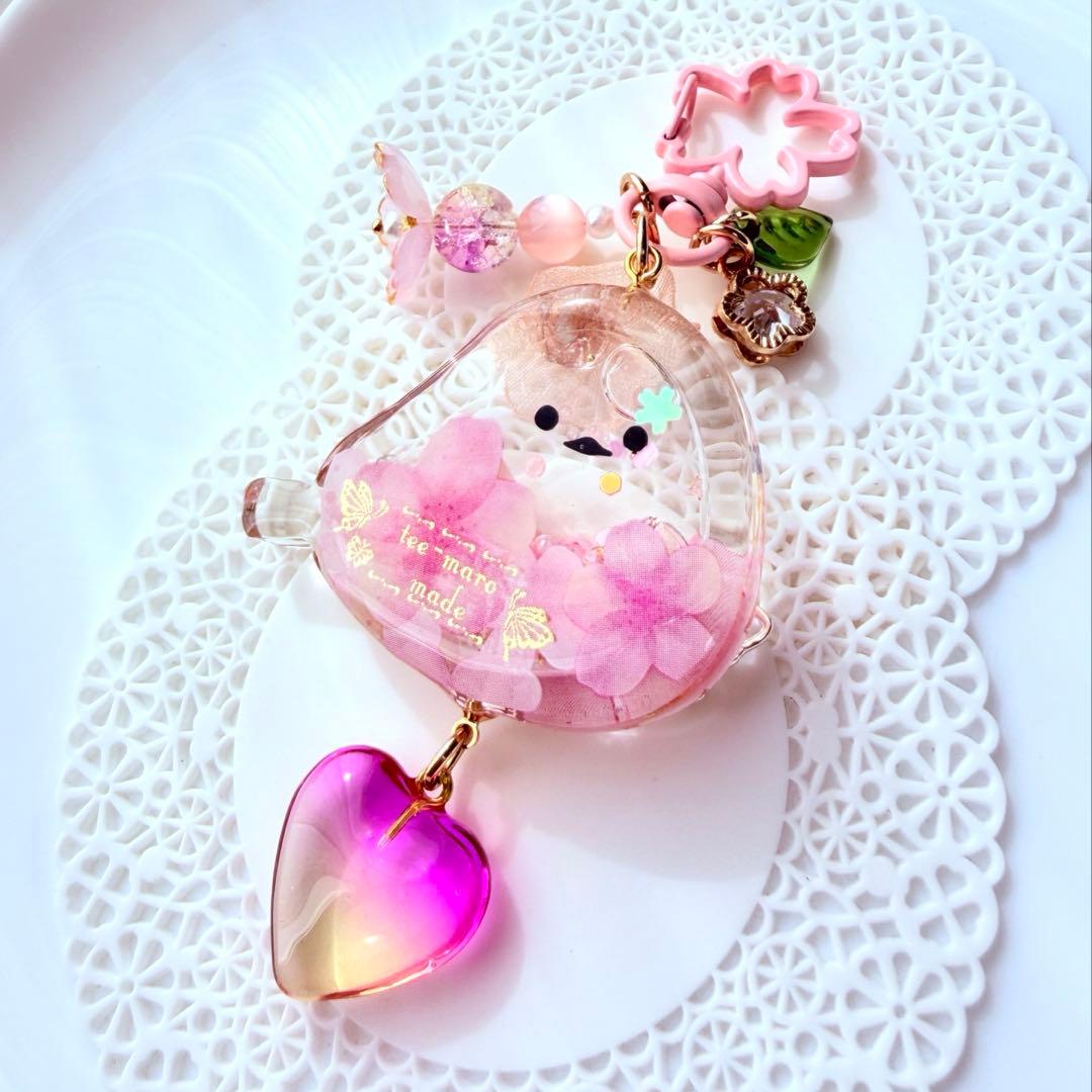 再販【レジン♡シェイカー】シマエナガさん♡桜ゼリー・しっぽ - メルカリ