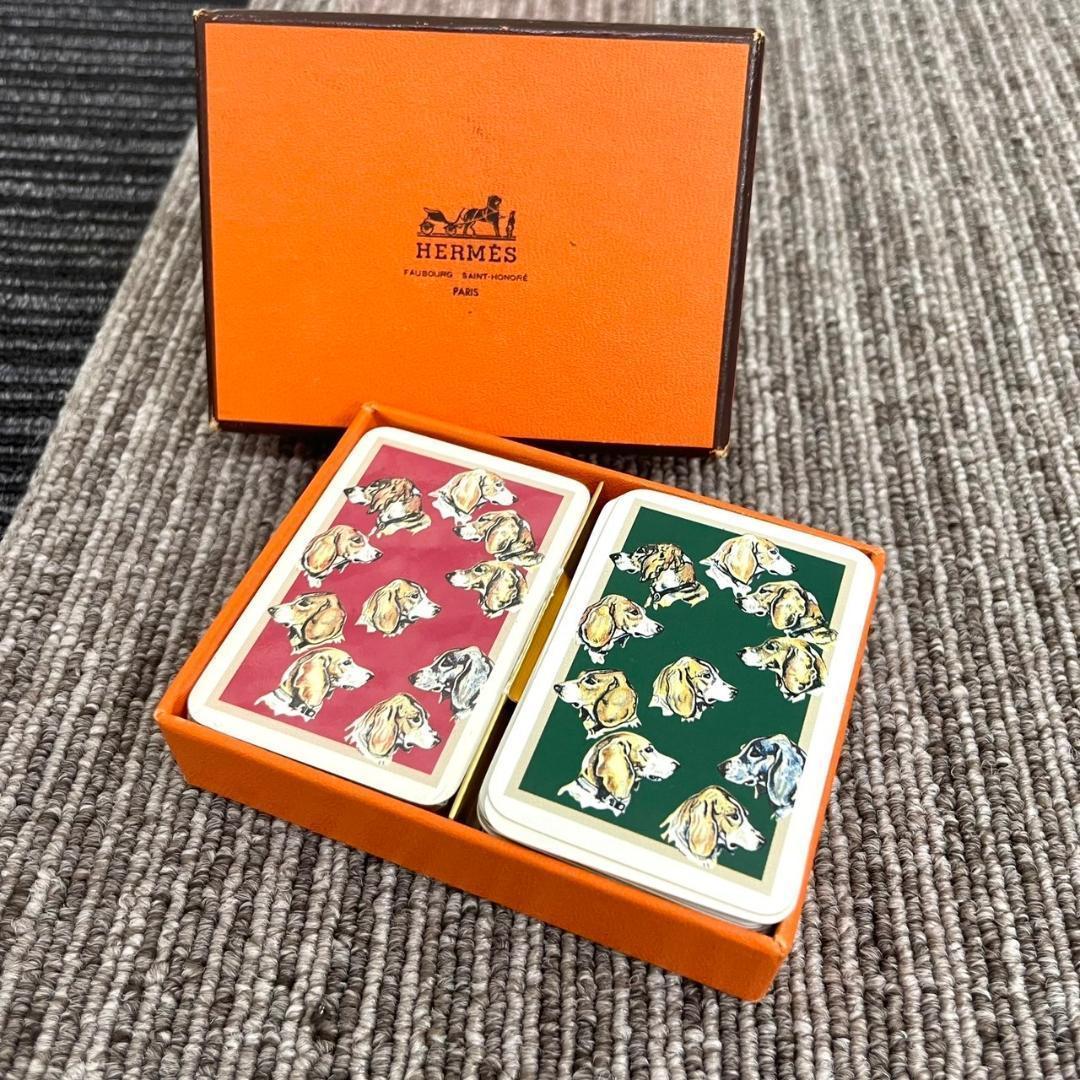 HERMES エルメス トランプ 犬柄 ドッグモチーフ カードゲーム - メルカリ