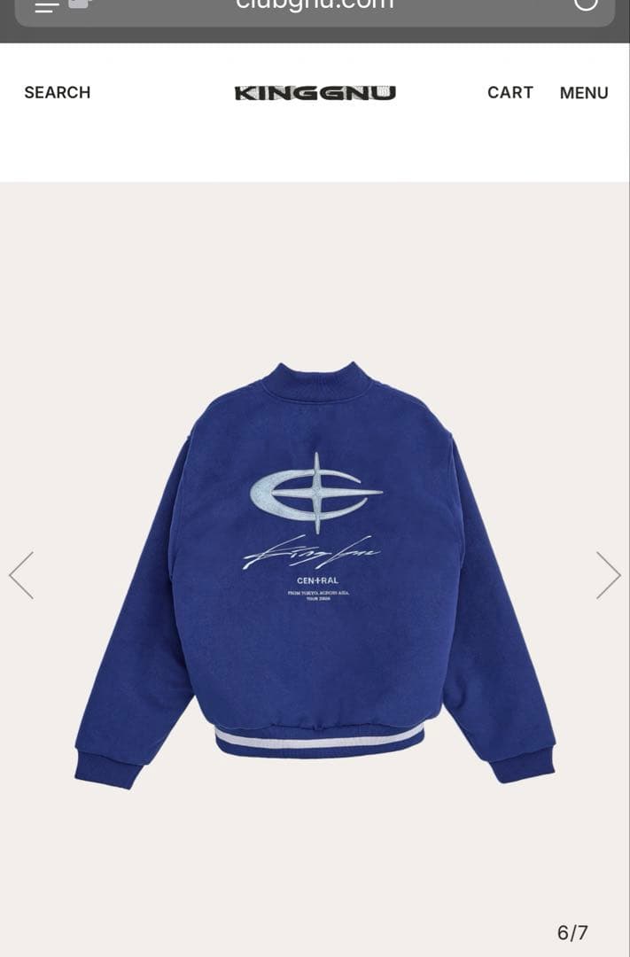 新品】king Gnu CEN+RAL STADIUM JACKET L 青 - メルカリ