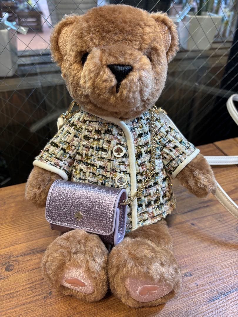 ケイトスペード くま テディベア ツイードジャケット バッグ付き
