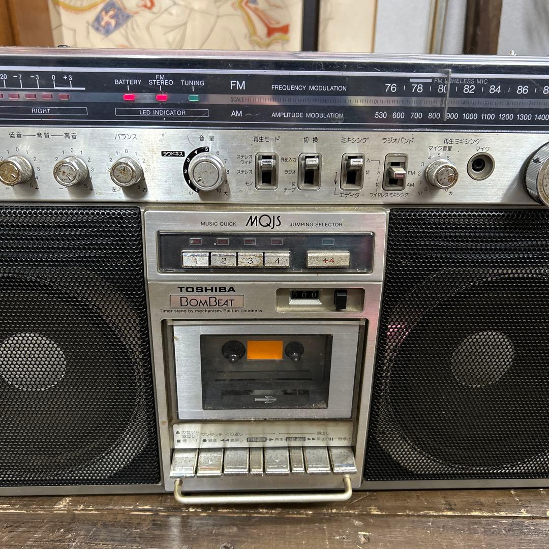 東芝ステレオラジオ ラジカセ 昭和レトロ RT-8780S BOMBEAT - メルカリ