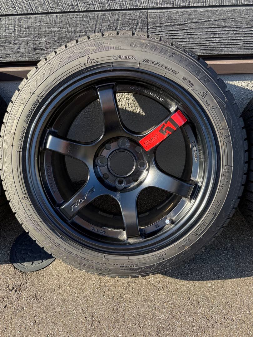 RAY'S 15インチ 8.0J ブラックホイールセット