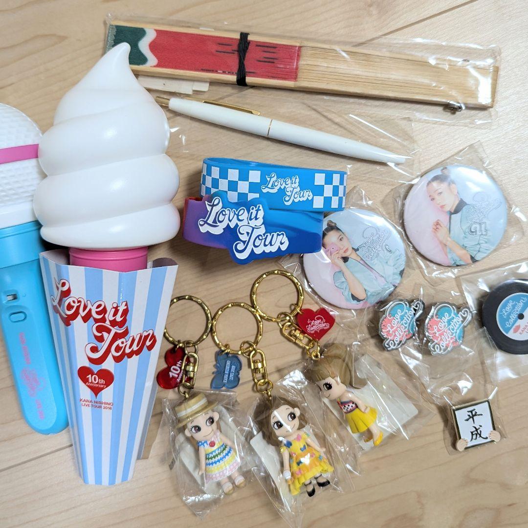 西野カナ ライブグッズ まとめ売り マスコットキーホルダー ペンライト