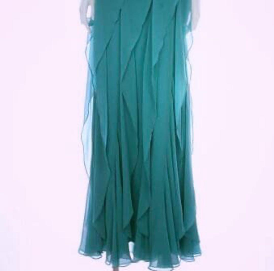 お値下げ！！ TADASHI SHOJI ティアードシフォンロングドレス - メルカリ