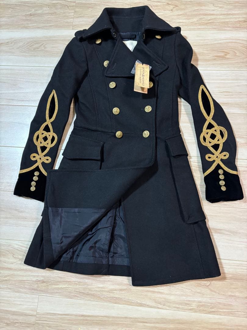 レア 未使用 Ralph Lauren ナポレオンコート ブラック 刺繍 黒 - メルカリ