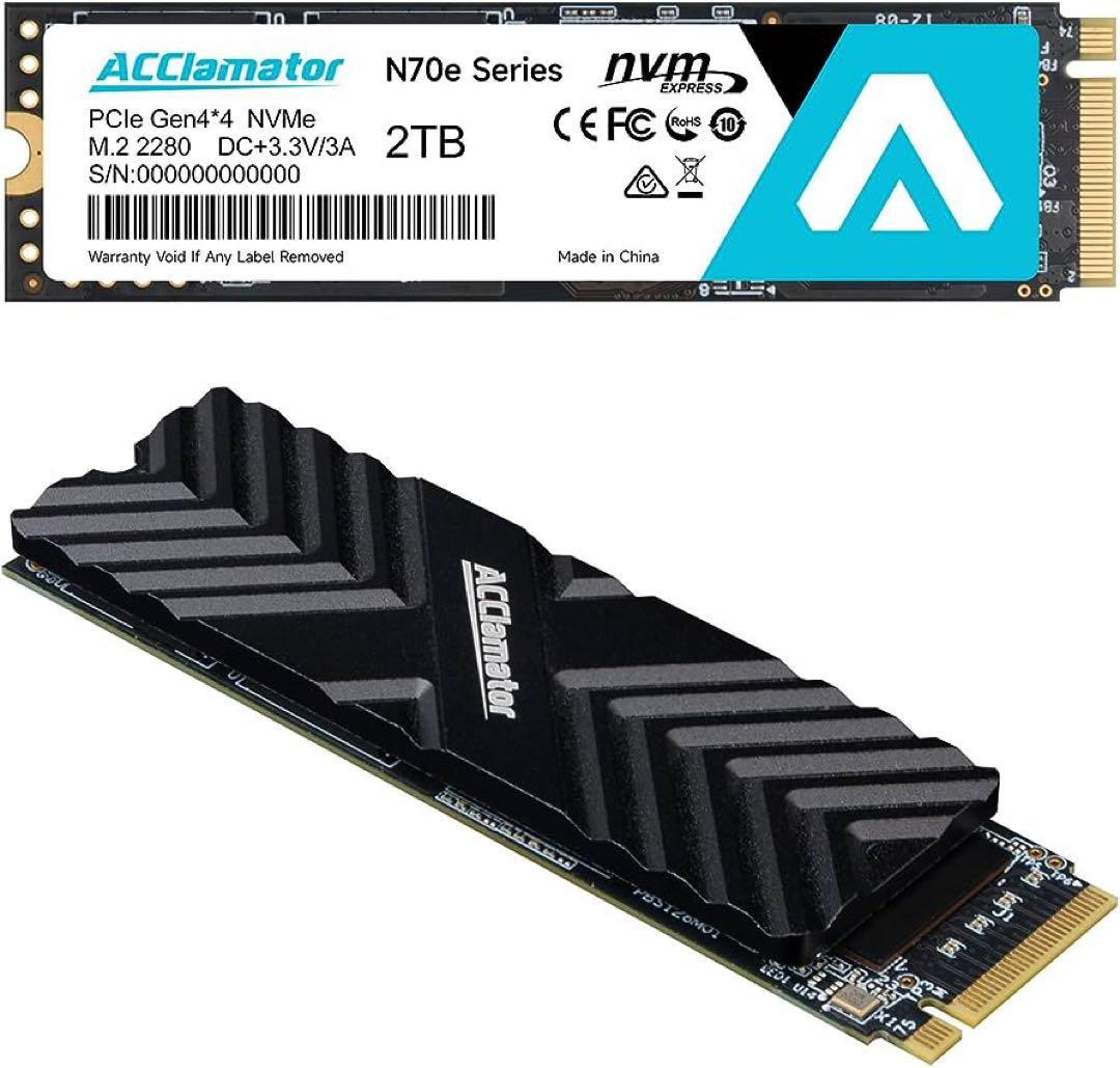 その他 ACCLAMATOR SSD 2TB Amazon.co.jp: Acclamator 2TB PCIe Gen4x4 NVMe PS5 SSD M.2 2280
