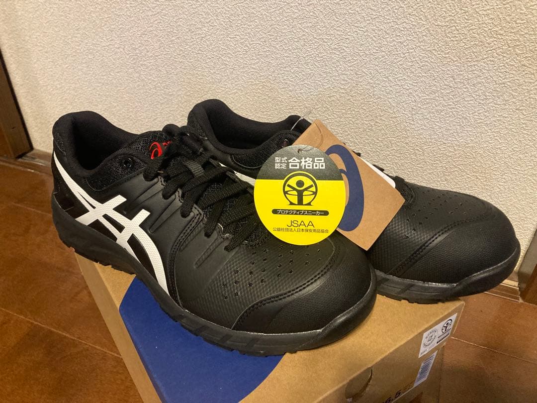 ASICS WINJOB CP113 ブラック/ホワイト 26.5cm ワイド