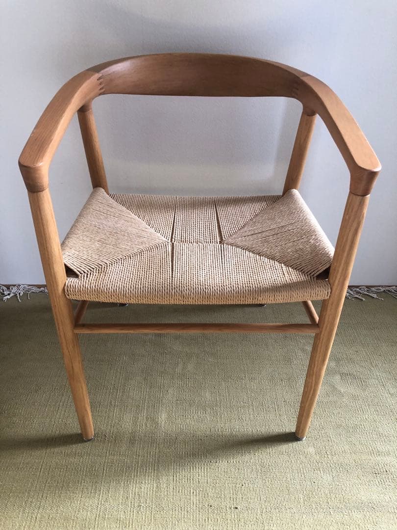 無印良品 MUJI オーク材 ペーパーコード アームチェア　肘掛け オーク材ペーパーコードアームチェア | 無印良品
