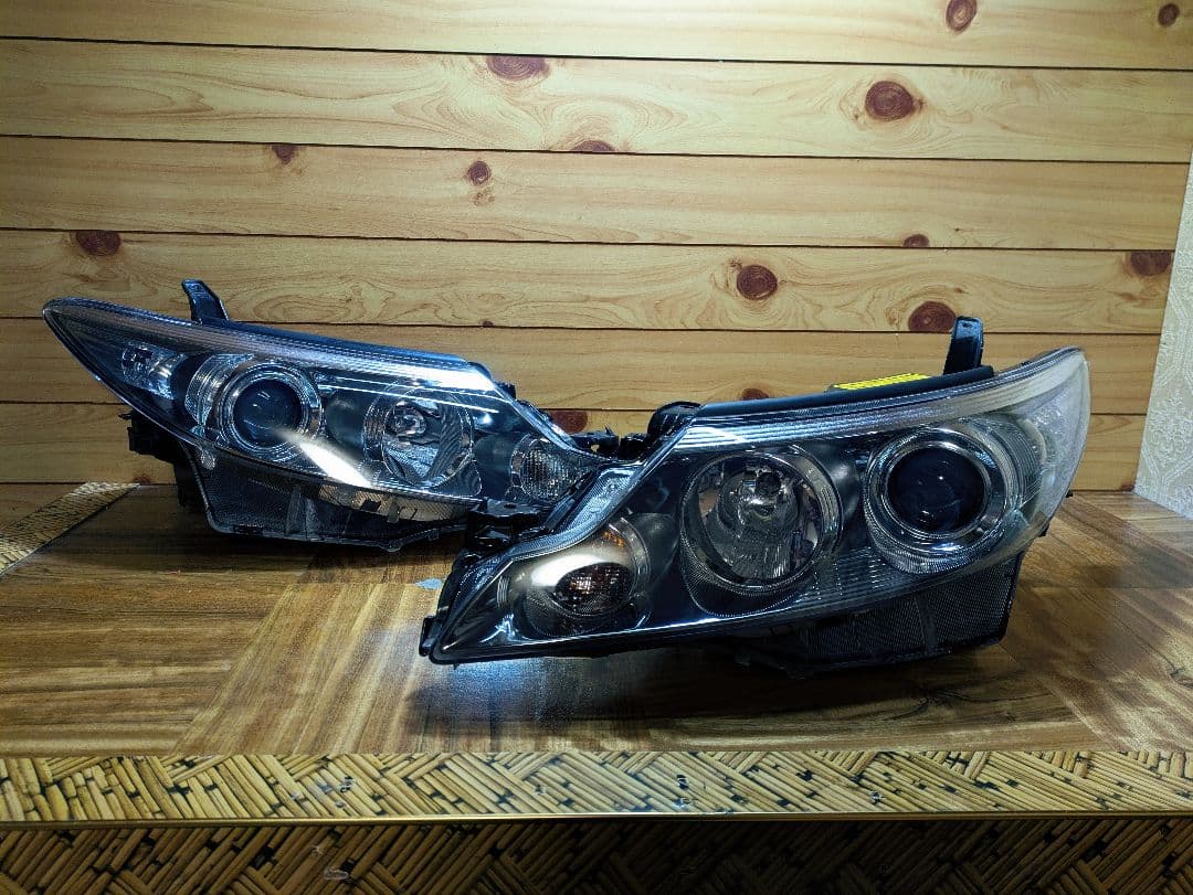 50エスティマ 純正ヘッドライト ACR50 黄ばみ無し コーティング済 hsp-parts-com_es2001