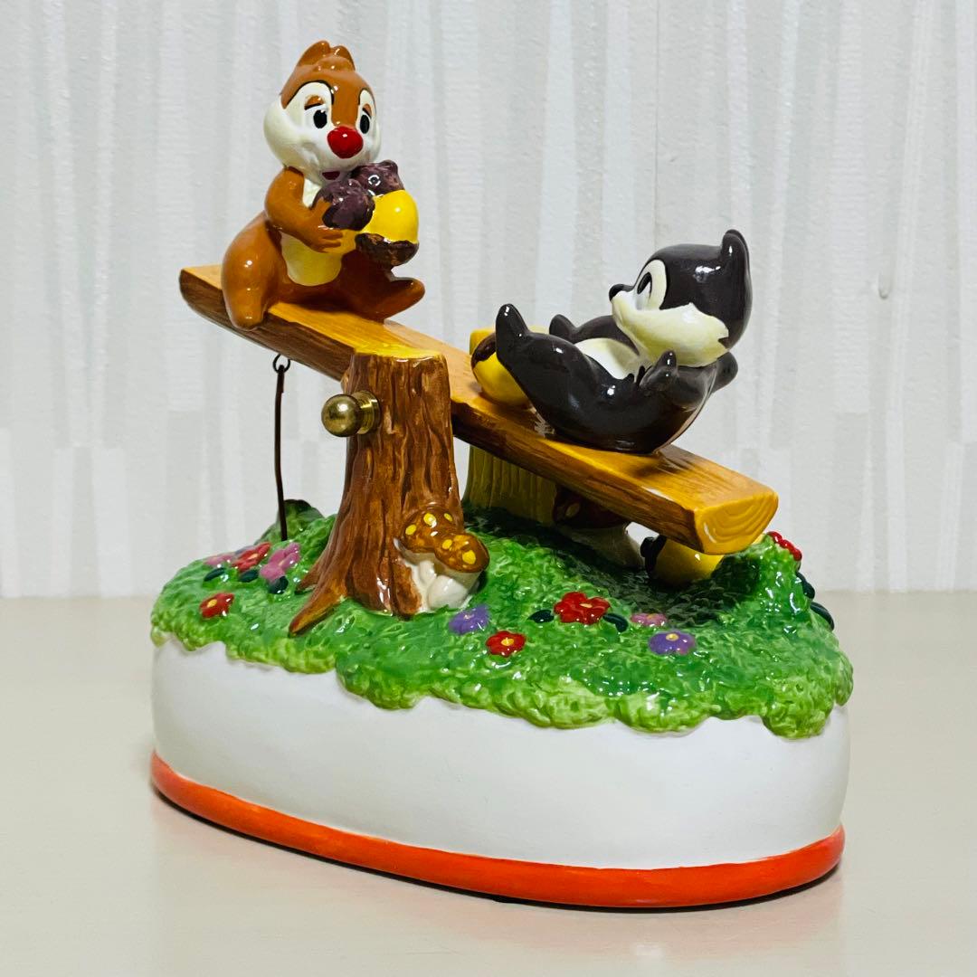 希少レア Sankyo Disney チップとデール オルゴール 陶器製 - メルカリ