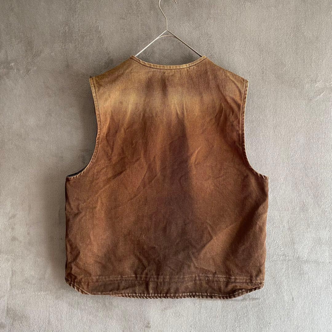 Carhartt USA製 ダックベスト 鬼フェード XLブラウン - メルカリ