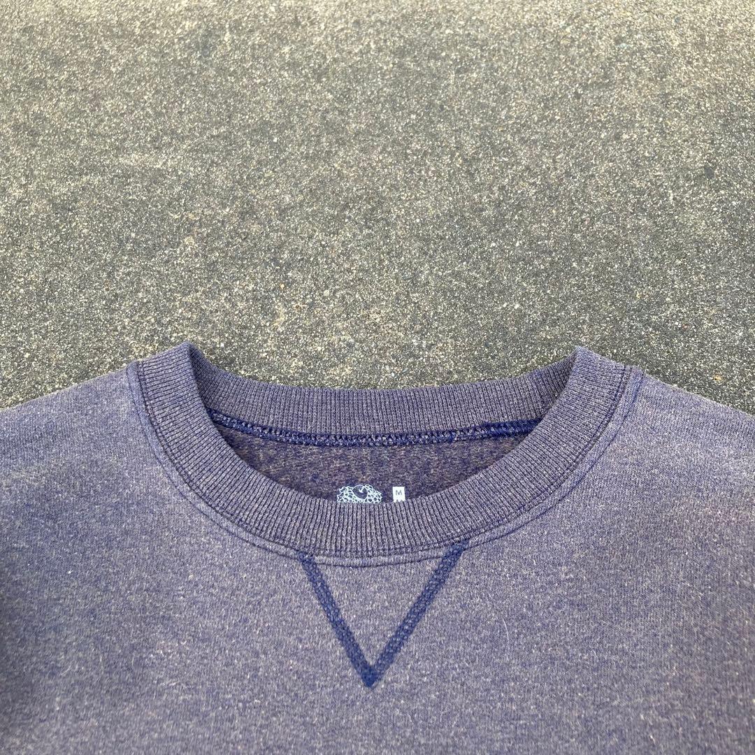 鬼フェード フルーツオブザルーム 前Vプレーンスウェット M-L ナス紺