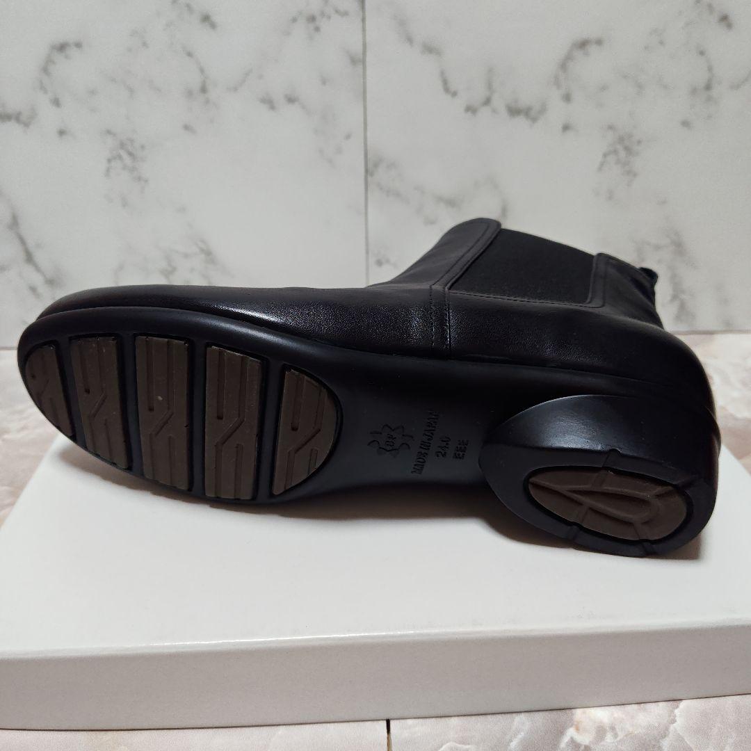 ビューフォート　ラウンドトゥサイドゴア　ショートブーツ　24.0cm 3E