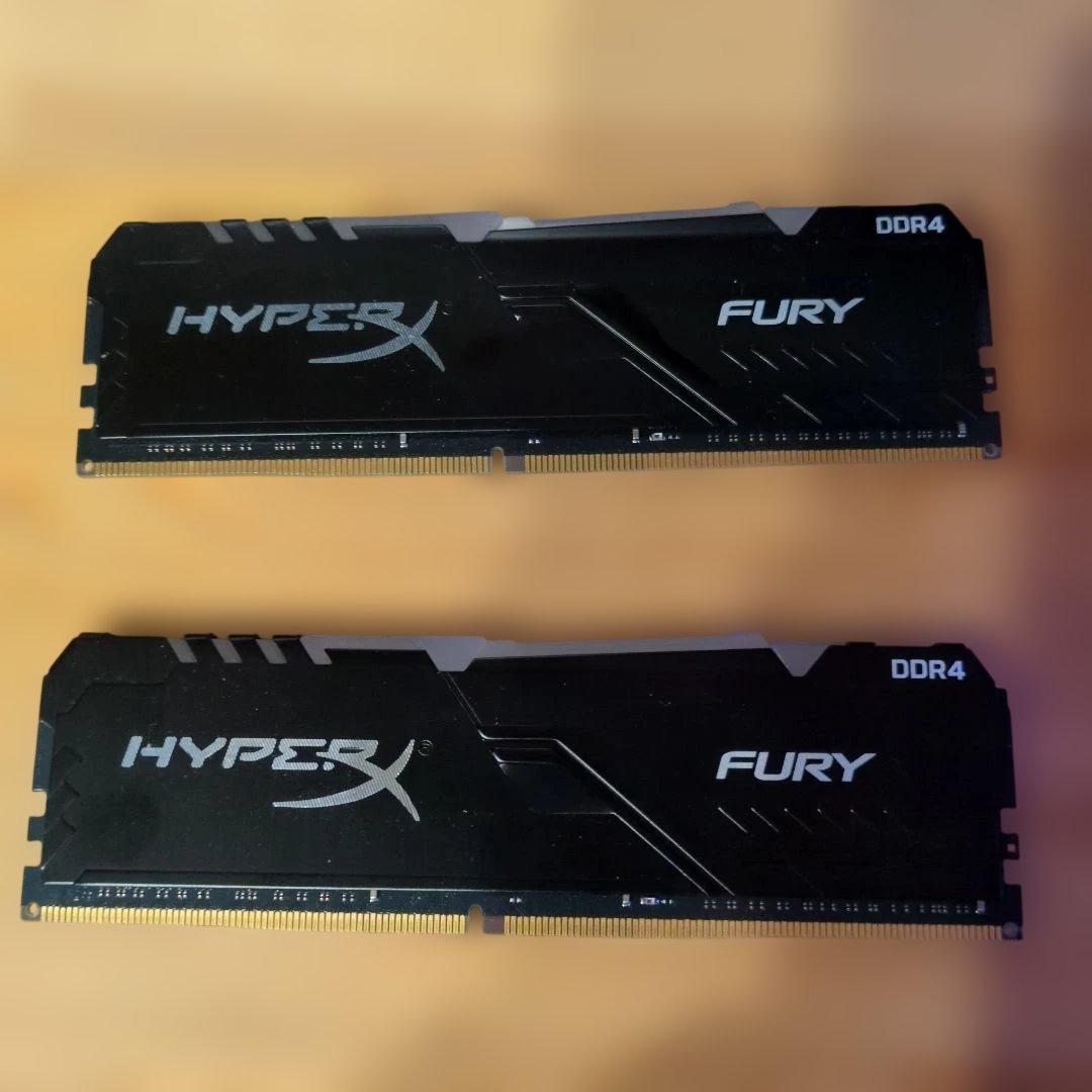 HyperX Fury DDR4 32GB 16GB×2 3200MHz メモリ 32GB Kingston HyperX Fury DDR4 3200MHz PC4-25600 CL16 Dual Channel
