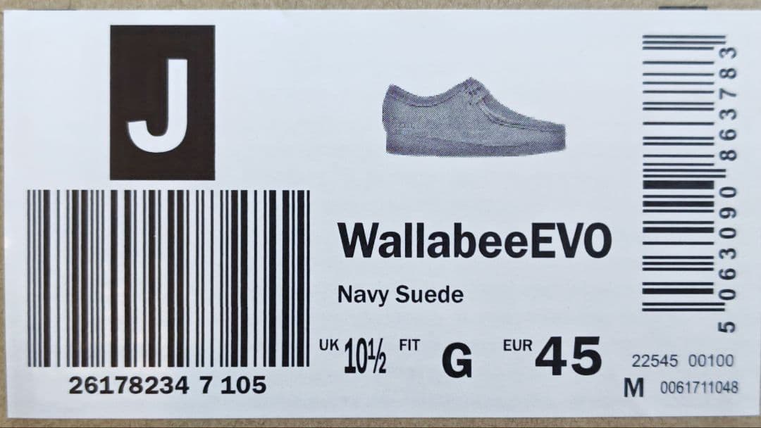 CLARKS ワラビー WALLABEE EVO 28.5cm NAVY