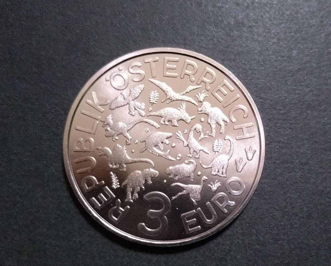 モササウルス ホフマニー 3ユーロコイン 2020年恐竜【ジュラシック