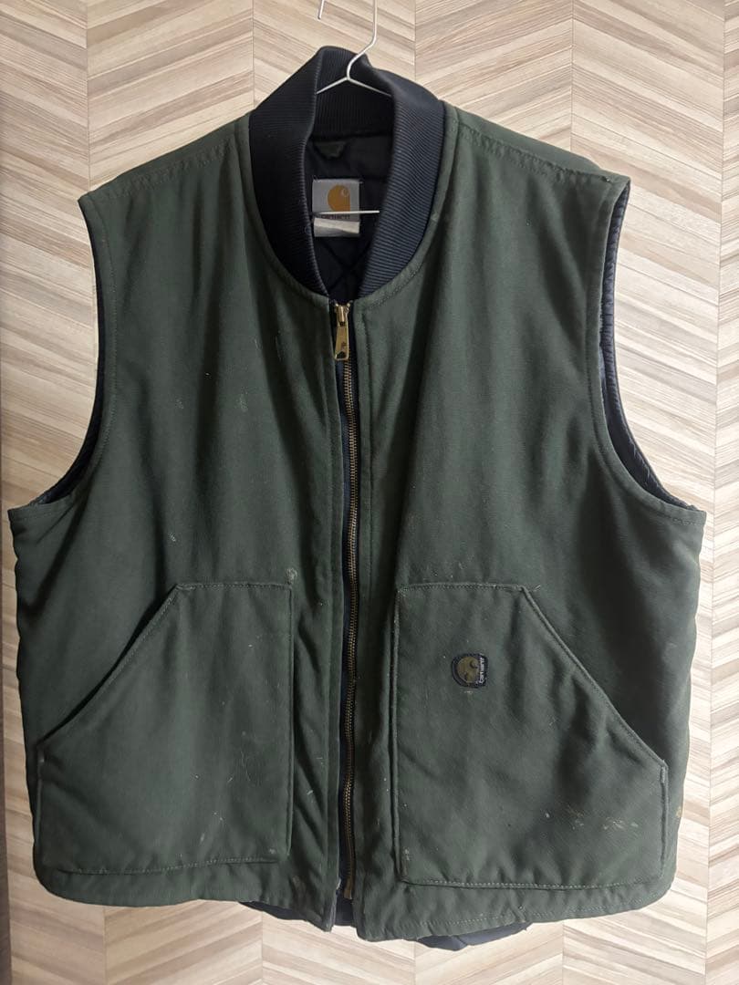 Carhartt（カーハート）　グリーン　ベスト 中古・古着通販】CarHartt (カーハート) ダックベスト グリーン サイズ