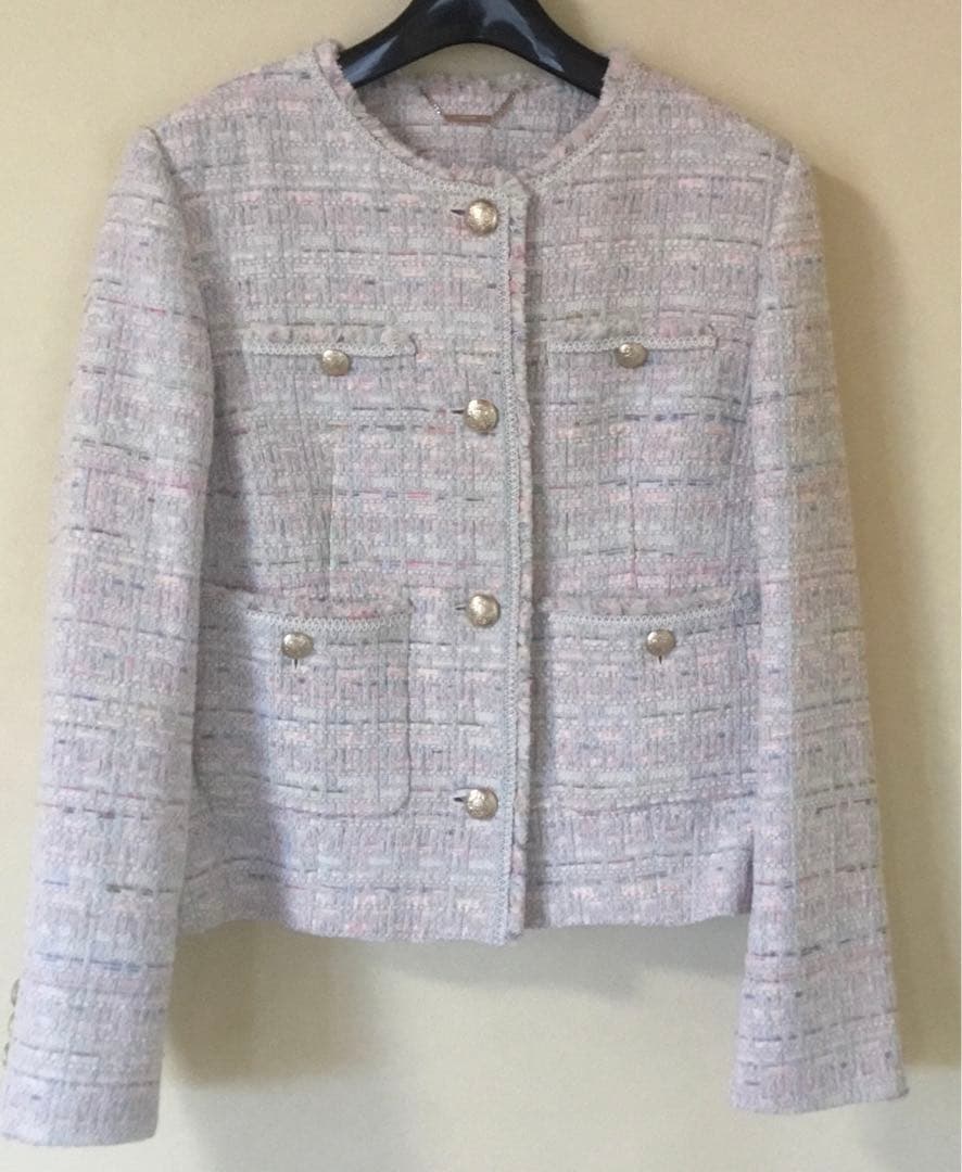 未使用品　CELFORD ノーカラーツイードジャケット 38サイズ CELFORD｜ミドル丈ノーカラーツイードジャケット | Rakuten Fashion