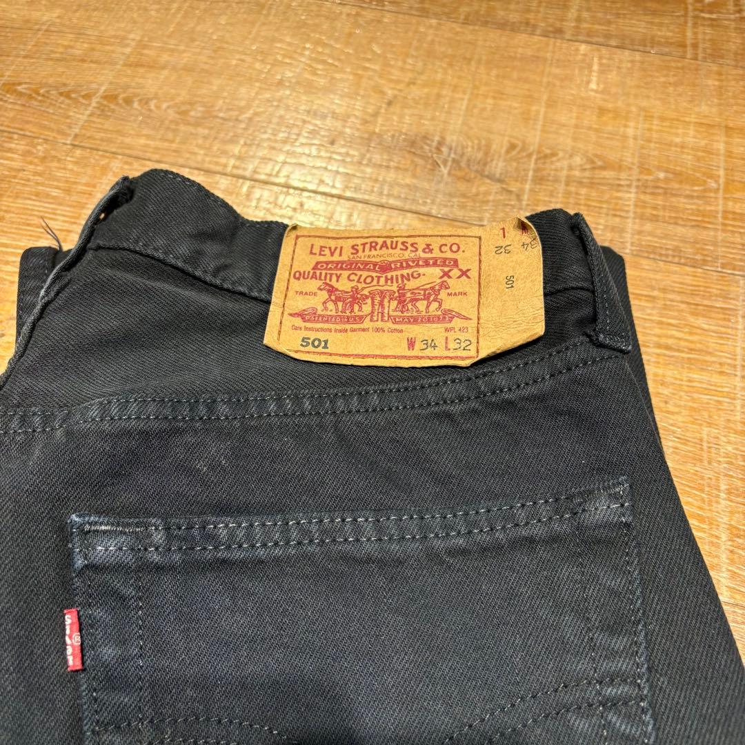 Levi's 501 90s UK イギリス後染めブラックデニム W34 L32 - メルカリ