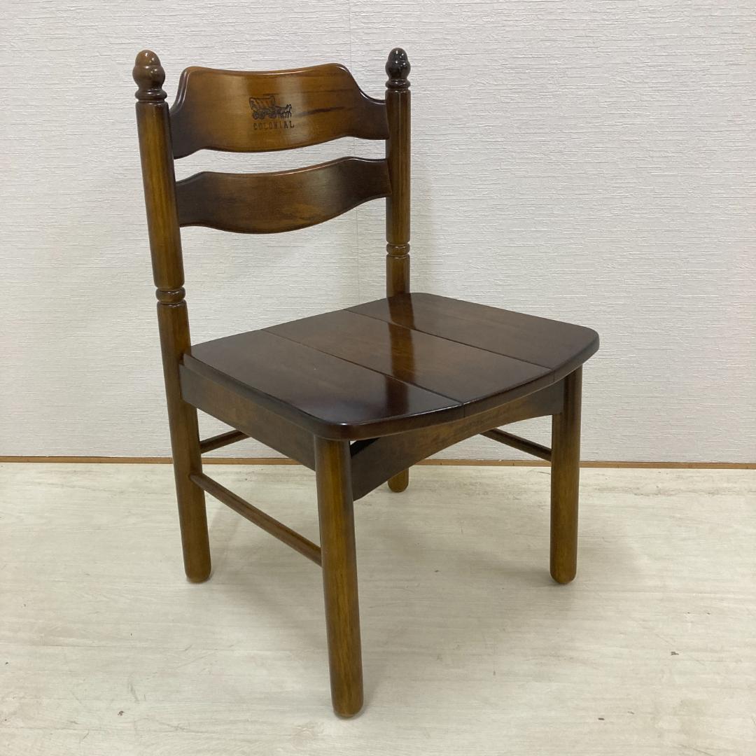 カリモク】コロニアル ダイニングチェア 椅子 馬車刻印 2脚セット