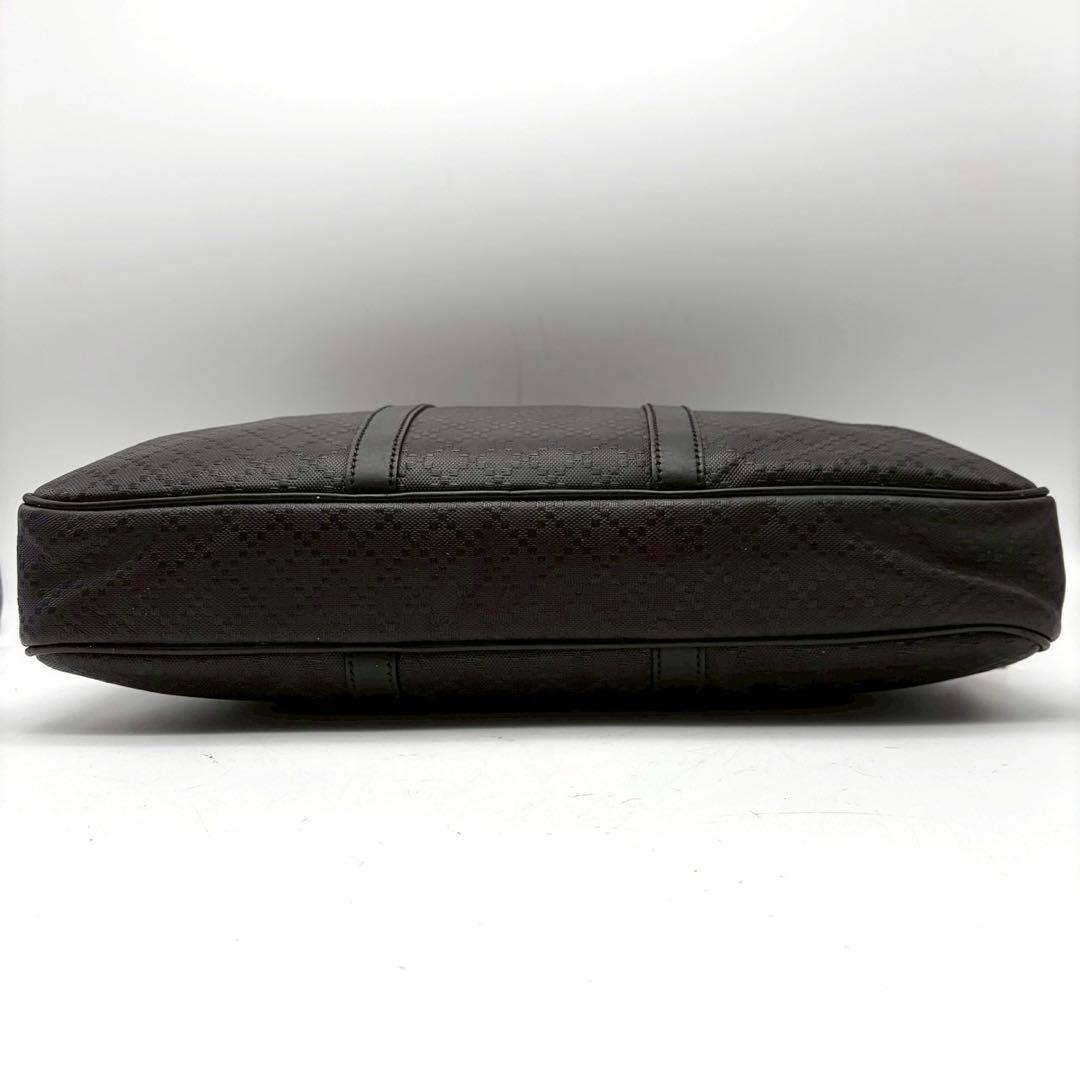 グッチ 2way ビジネスバッグ ディアマンテ レザー ブラウン A4可