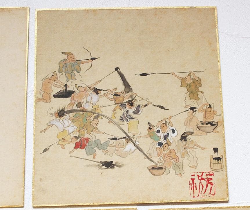 真筆】◇『 尾形光琳 絹本 人物 五枚 』◇検）尾形乾山 俵屋宗達 本