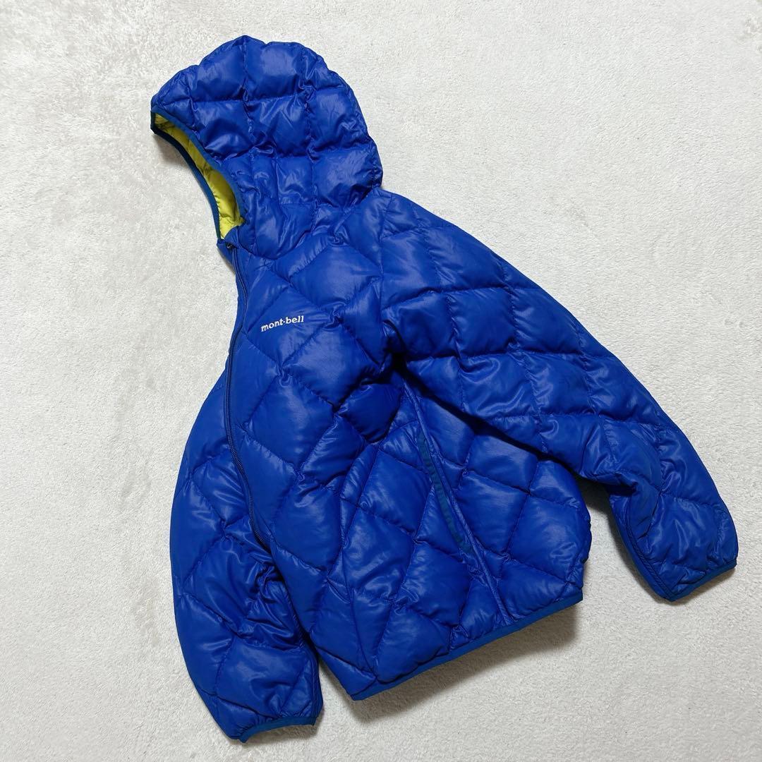 y2k モンベル リバーシブル ダウンジャケット 青 黄 キルティング