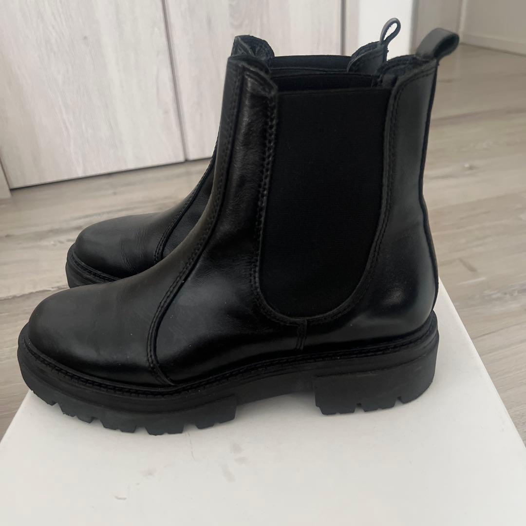 ENESSサイドゴアブーツ 37 イタリア製 ブラック