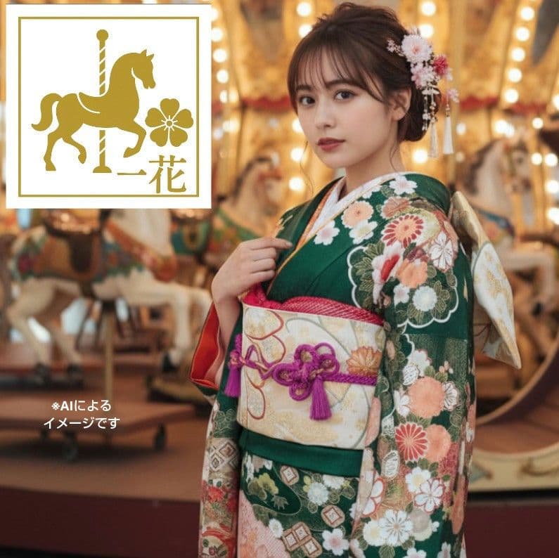 upi様 402.振袖7点セット 正絹 フルセット 成人式 - メルカリ