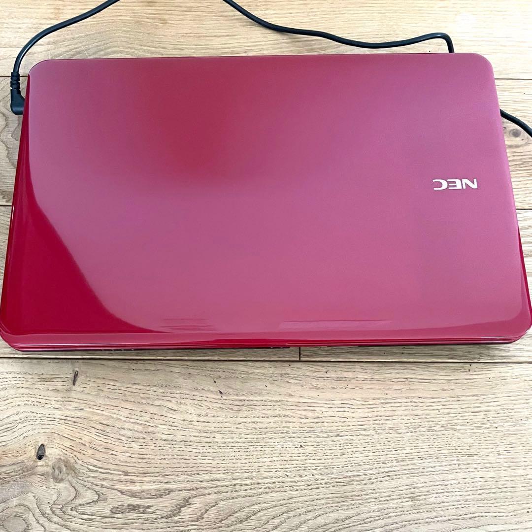 ✨残り2点✨NEC Windows10 home ノートPC ラズベリーレッド