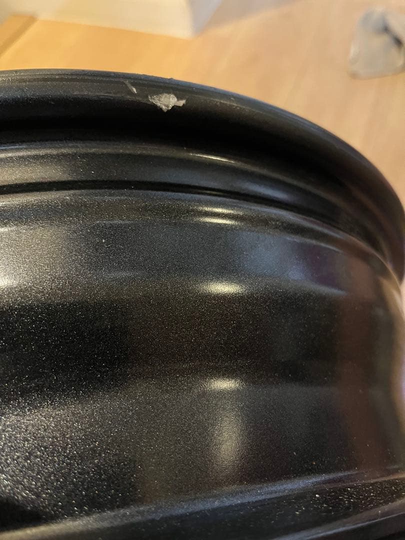 送料込！美品！アルミホイール15インチ4H100 5.5J+45 ガンメタ4枚