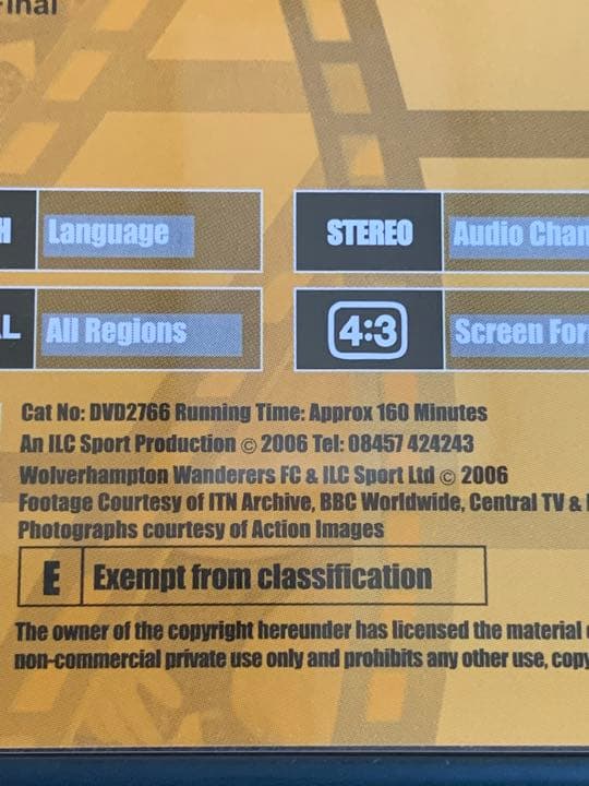 入手不可能！ウルブズ THE OFFICIAL HISTORY 160分DVD