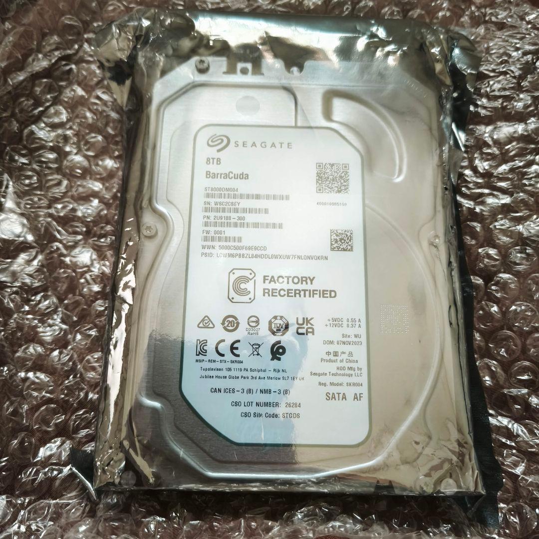 未使用品 Seagate BarraCuda 8TB SATA ハードディスク - メルカリ