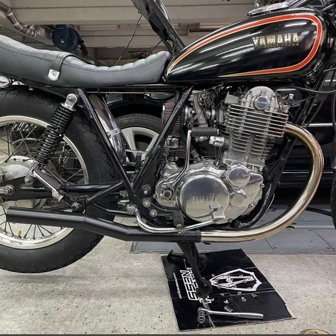 p*e様 SR400 ワンオフヨシムラ風ショート菅 スリップオン ポン付け
