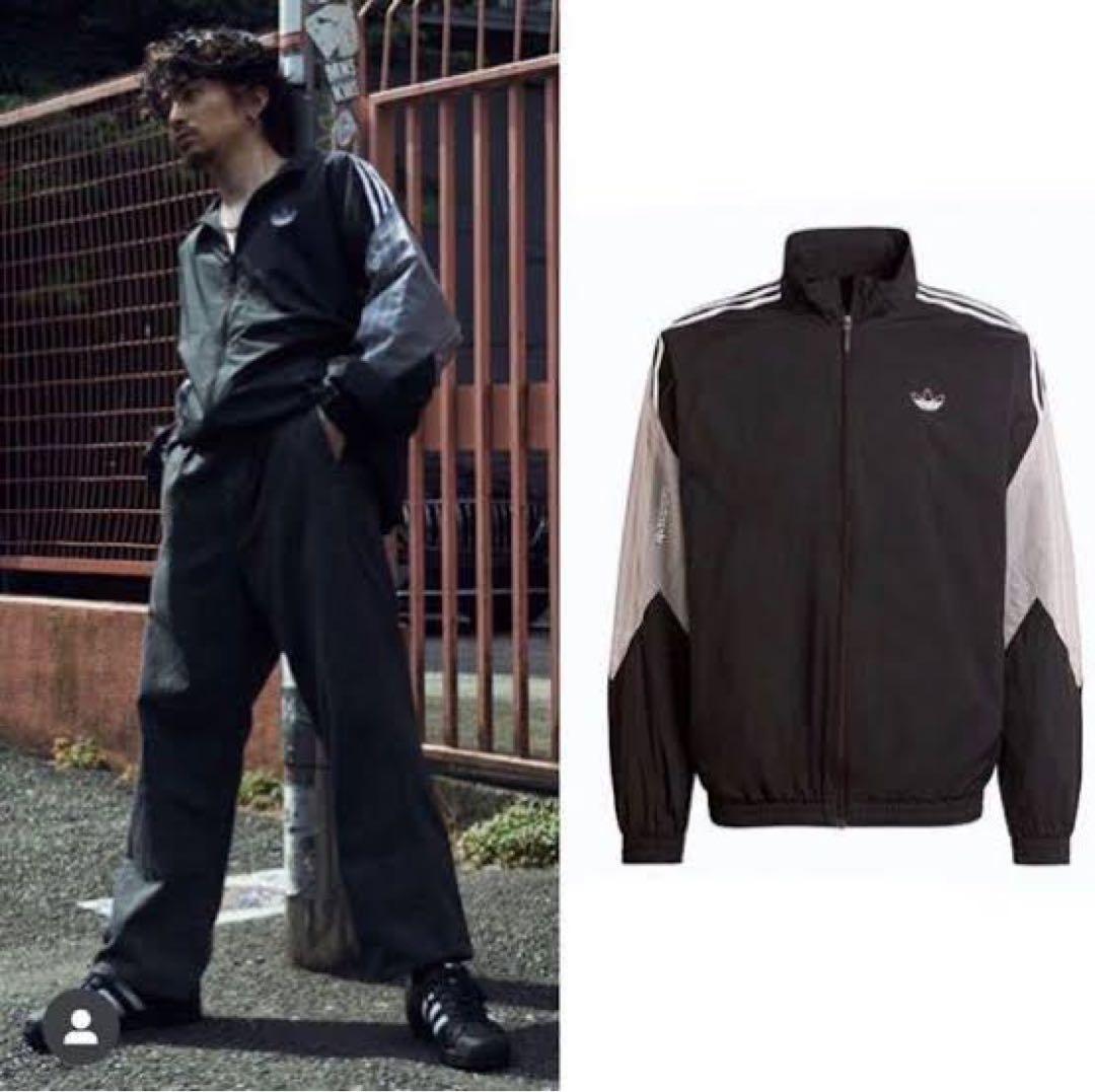 常田大希着用 adidas ナイロンジャケット ライトニングトラックトップ
