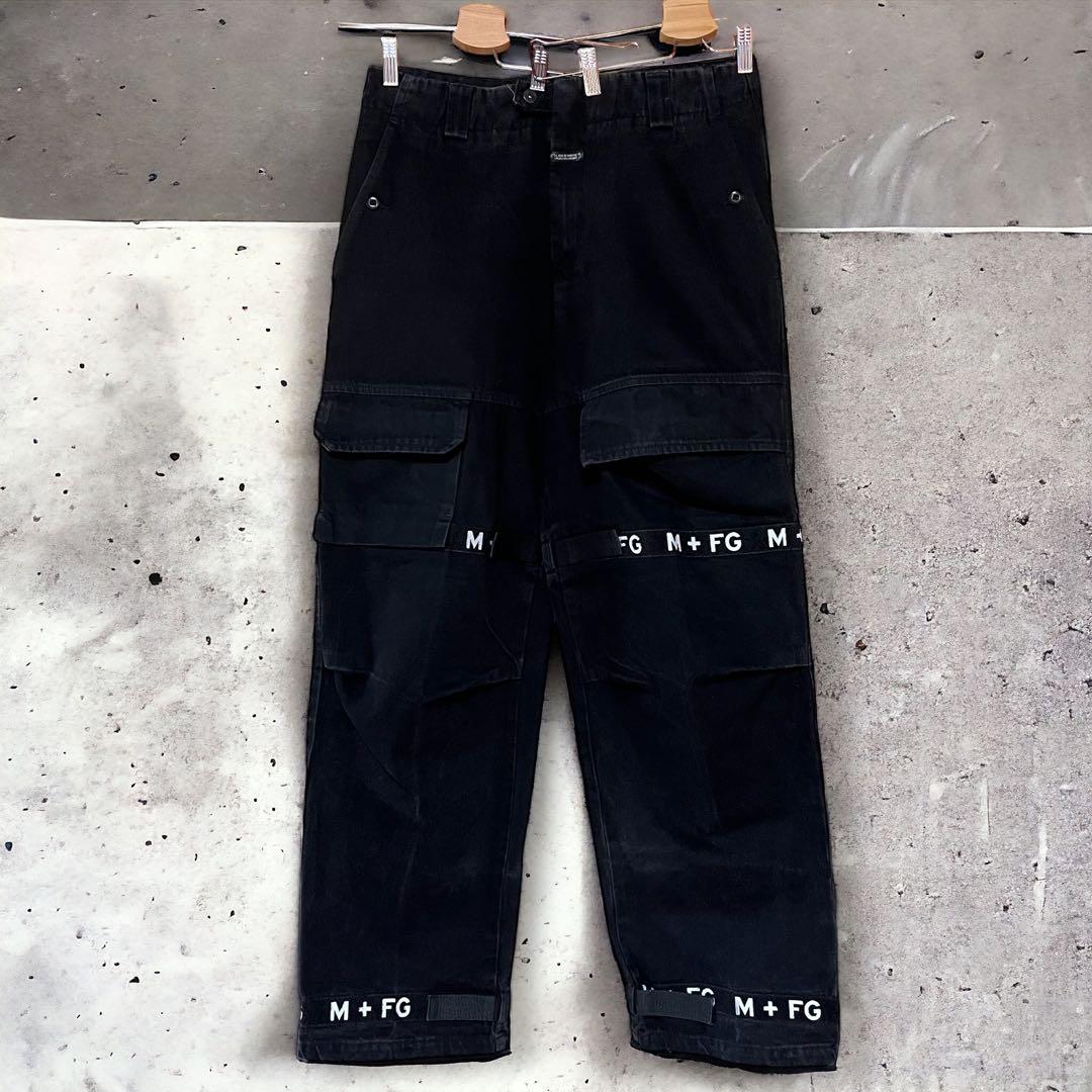 マリテフランソワジルボー 極太 シャトルパンツ ブラックデニム W34