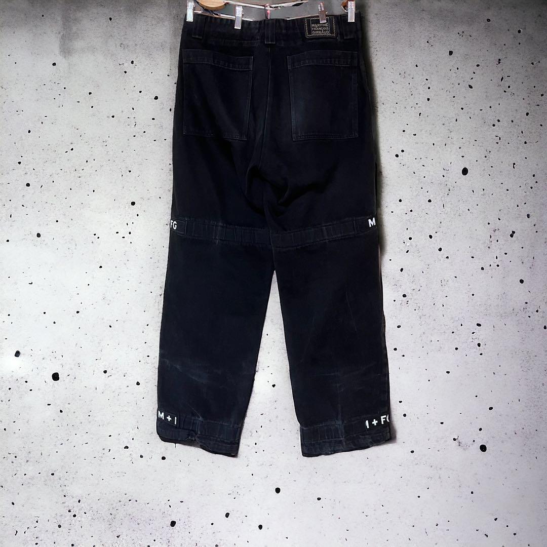 マリテフランソワジルボー 極太 シャトルパンツ ブラックデニム W34