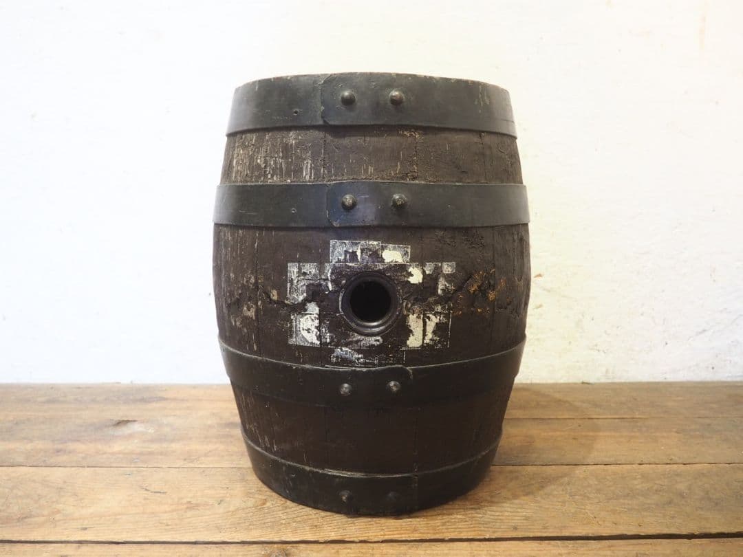 1222 ヴィンテージ 古い木樽のオブジェ 椅子 スツール レトロ アンティーク