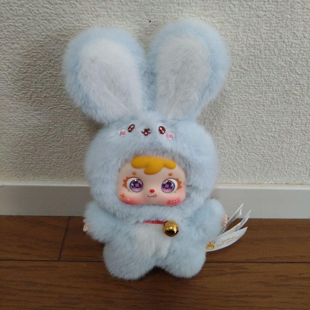 samuel サミュエル ぬいぐるみ うさぎ 三小毛 水色 - メルカリ