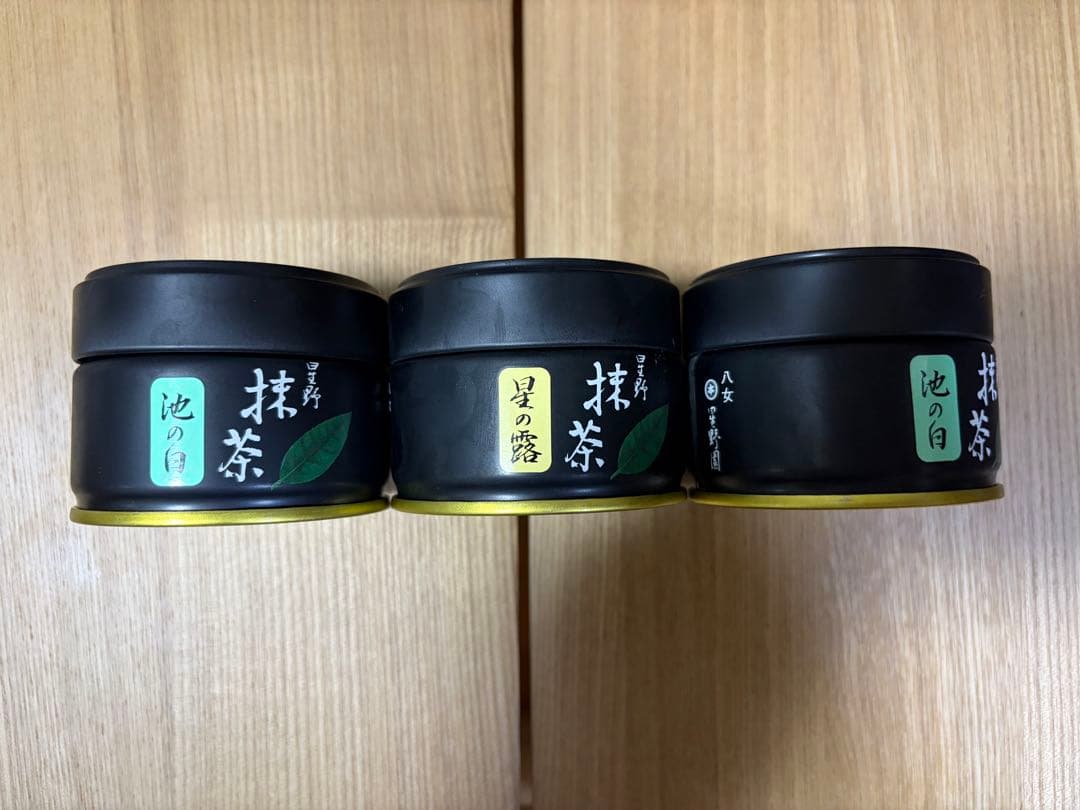 抹茶　星野製茶園 池の白20g 2缶 星の露20g 1缶　3缶セット 星野製茶園 オンラインショップ / 星野抹茶 「池の白」20g缶入 【SOLD