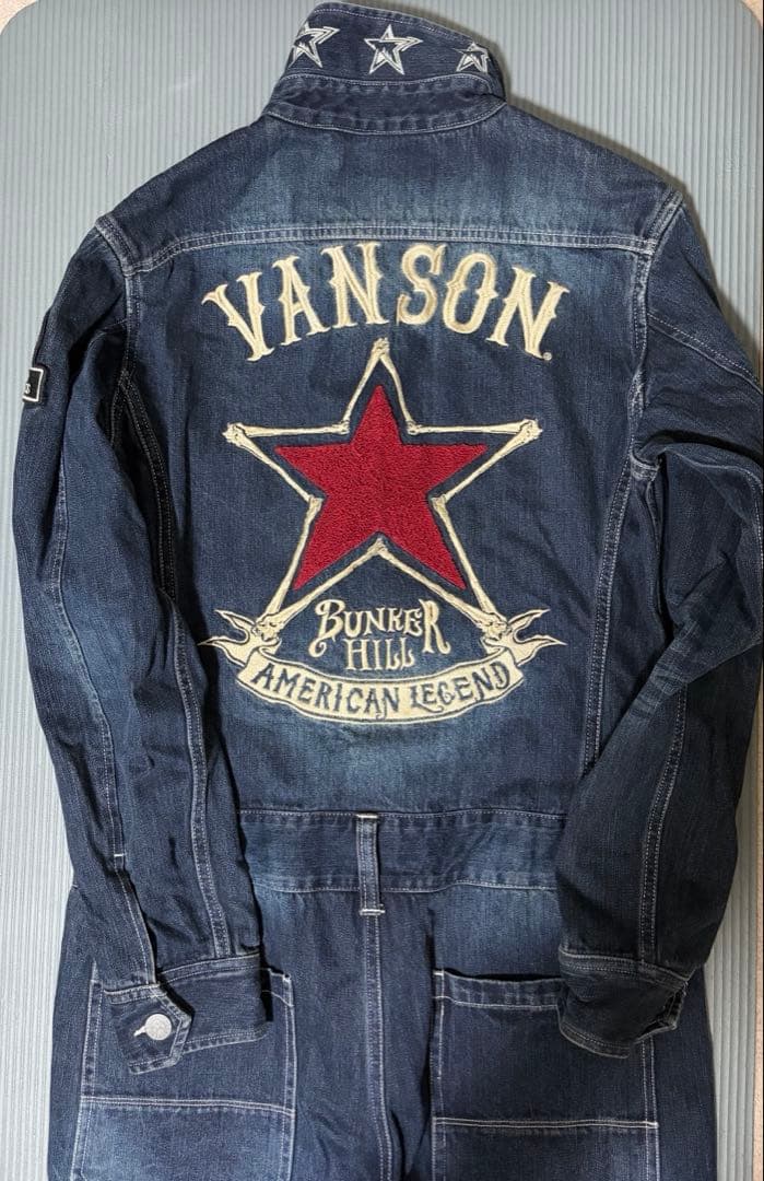 VANSON ワンスター オーバーオール ツナギ デニム Mサイズ - メルカリ