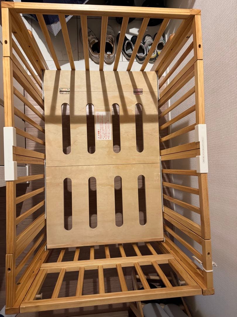 大和　パタン2 木製ベビーベッド 前側開閉機能付き パタンⅡ折りたたみミニベビーベッド リアルレビュー〈後編