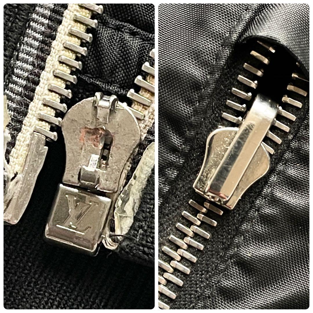 XLサイズ ルイヴィトン ナイロンジャケット 立体メタルロゴ 収納フード