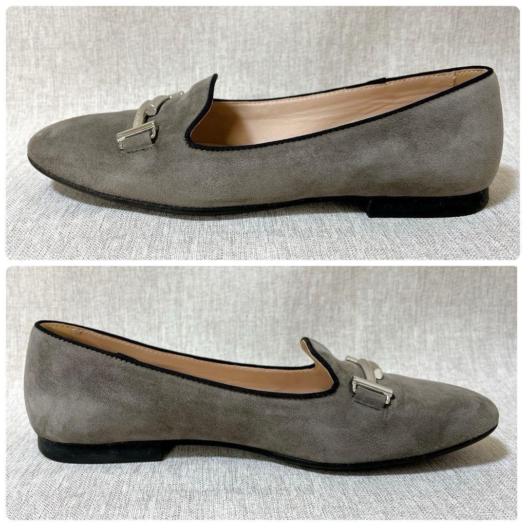 【美品】Tod's トッズ ダブルT フラットシューズ 22.5cm スエード