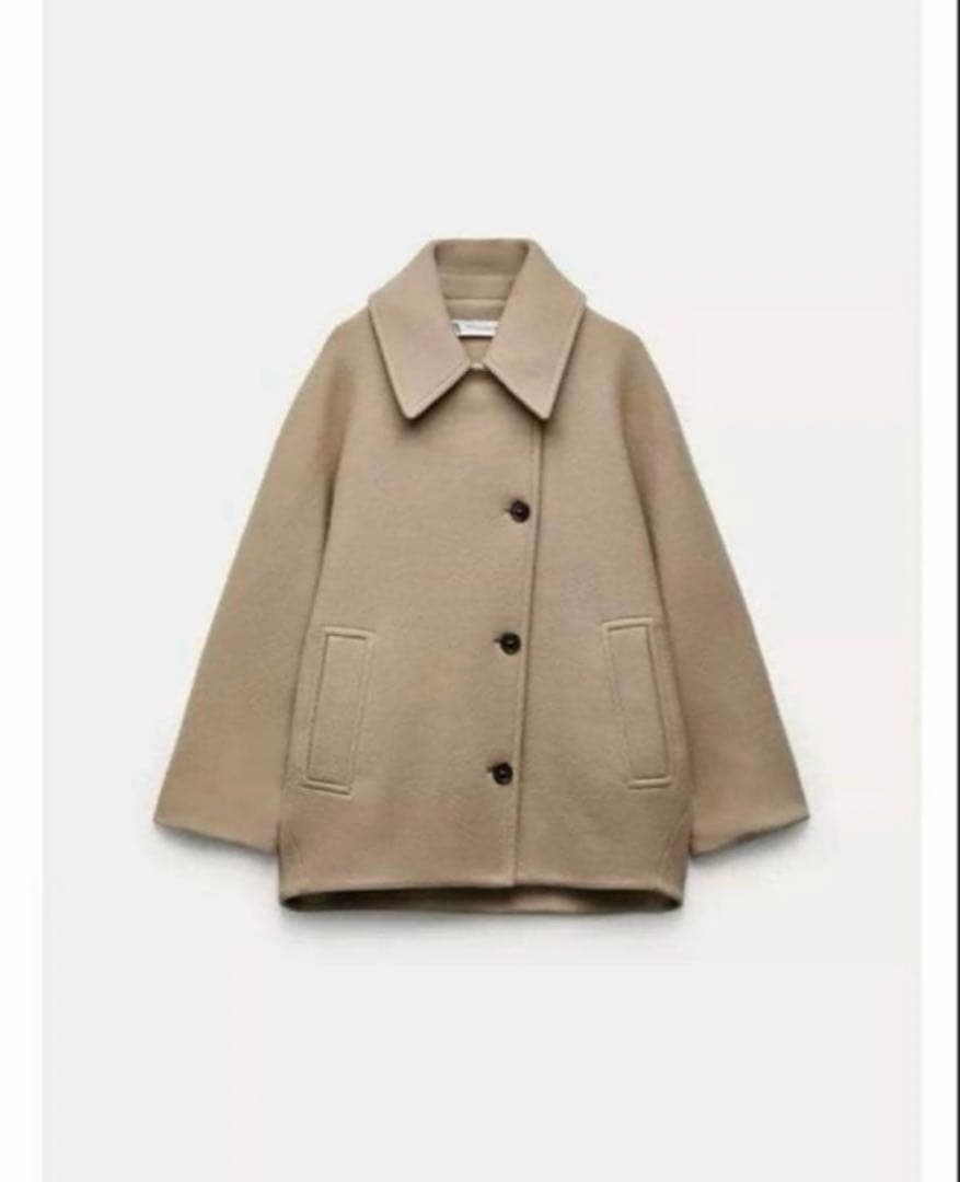 ZARA×MANTECO 23AW クロップドウールコート ZARA ZW COLLECTION クロップド MANTECO ウールコート｜Yahoo!フリマ