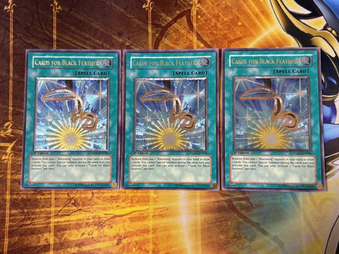 遊戯王 黒羽の宝札 英語版 レリーフ 1st 3枚 遊戯王 黒羽の宝札 英語版 レリーフ 1st 3枚 遊戯王 黒羽の宝札