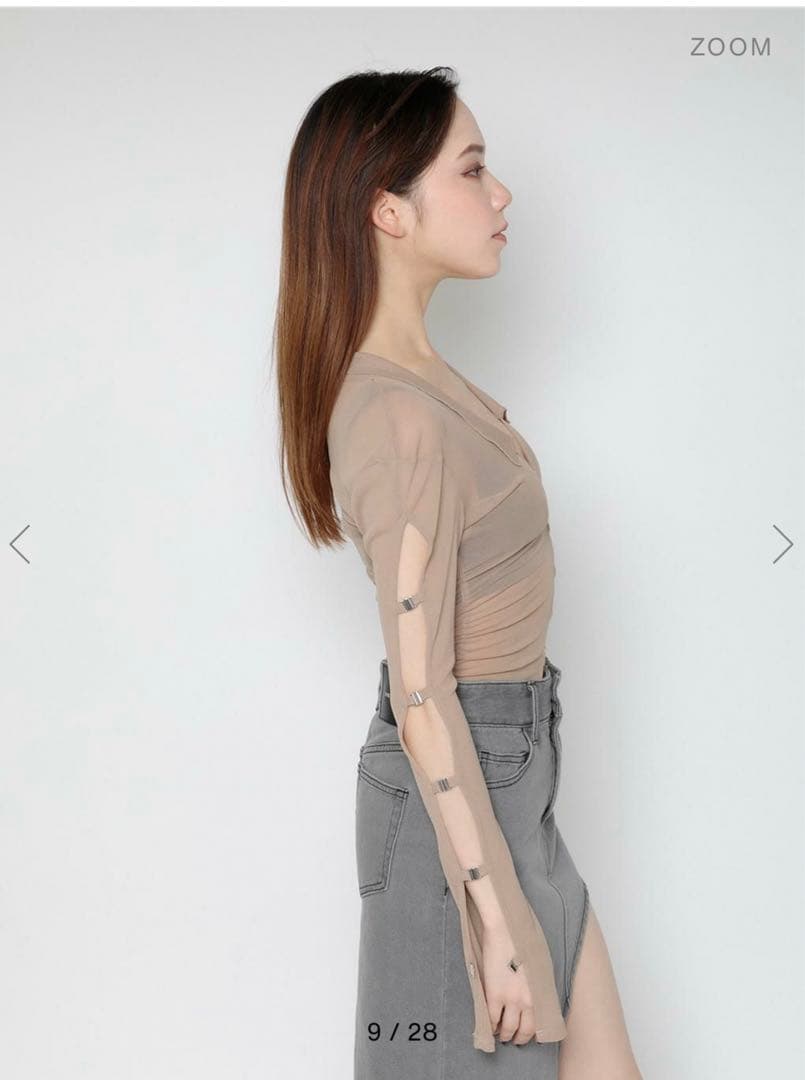 melt the lady sheer hook tops baige - メルカリ