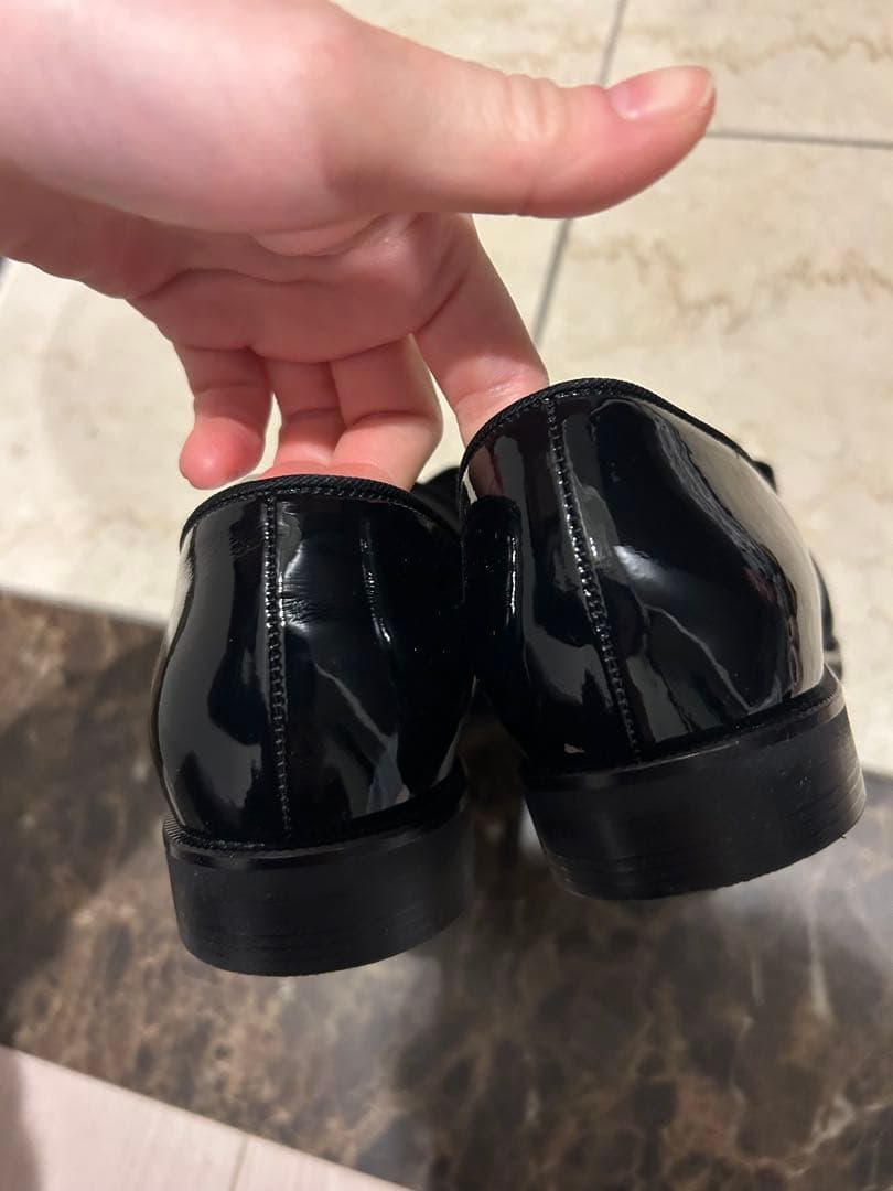 kae様OHGA オーガ リボンローファー 23.5cm ohga エナメル 黒