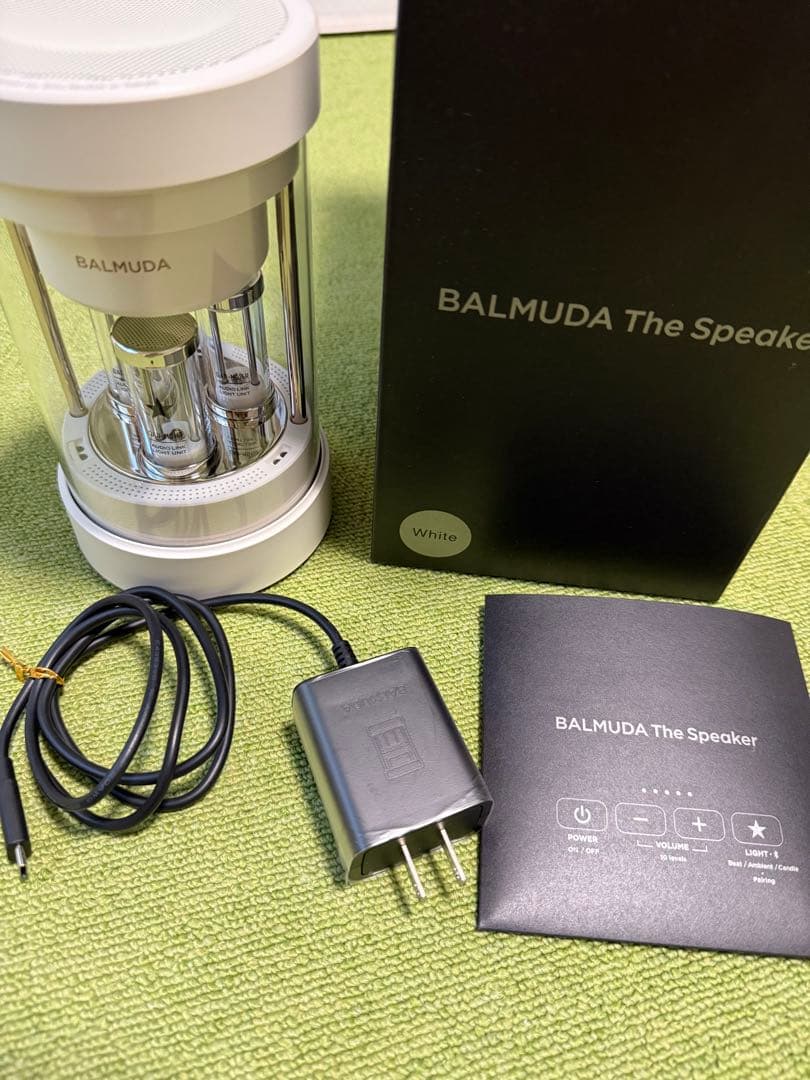 【美品】BALMUDA The Speaker ホワイト ブルートゥーススピーカー BALMUDA The Speaker（バルミューダ ザ