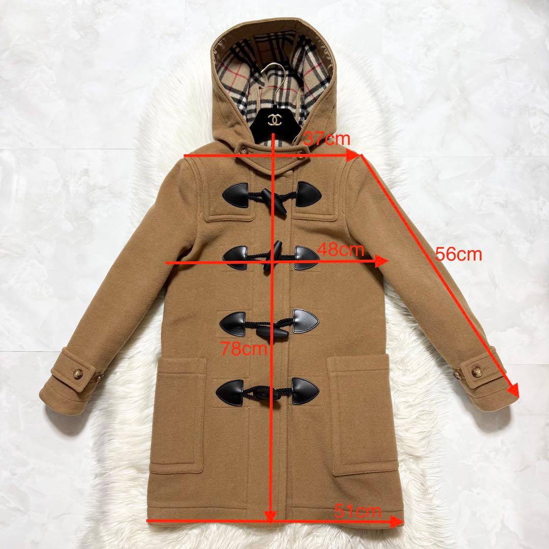 本物 現行タグ 極美品 バーバリー レザー切替 ノバチェック ダッフル